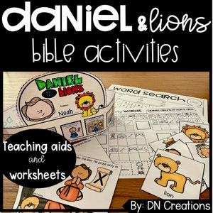 Daniel and the Lions Bible Activities: Sunday School Printables (PDF)