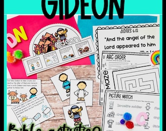 Gideon Bible Lesson Worksheets: Sunday School Printables (PDF)