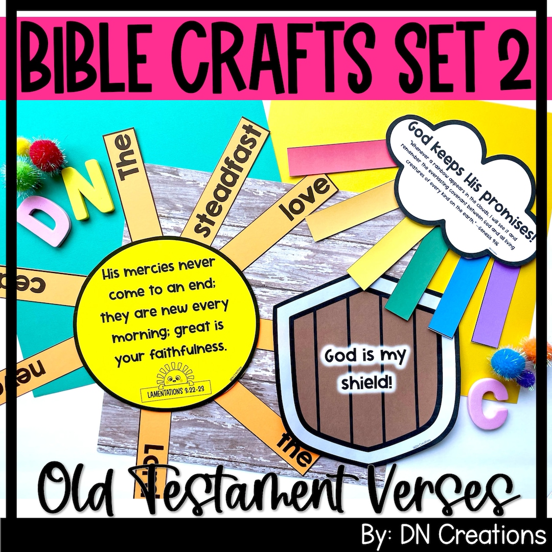 Bible Craft Set 2 Old Testament Bible Crafts for Sunday School Easy VBS  Crafts for Preschool Kindergarten and Elementary Students 