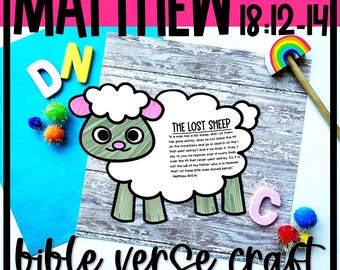 Lost Sheep Bible Craft: Matthew 18 Sunday School (PDF Printable)