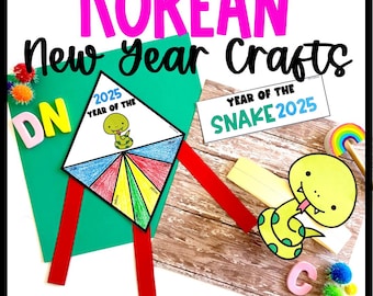 Korean New Years 2025 Craft | Seollal Craft | Year of the Snake Craft for Chinese New Year 2025 | Homeschool and Classroom