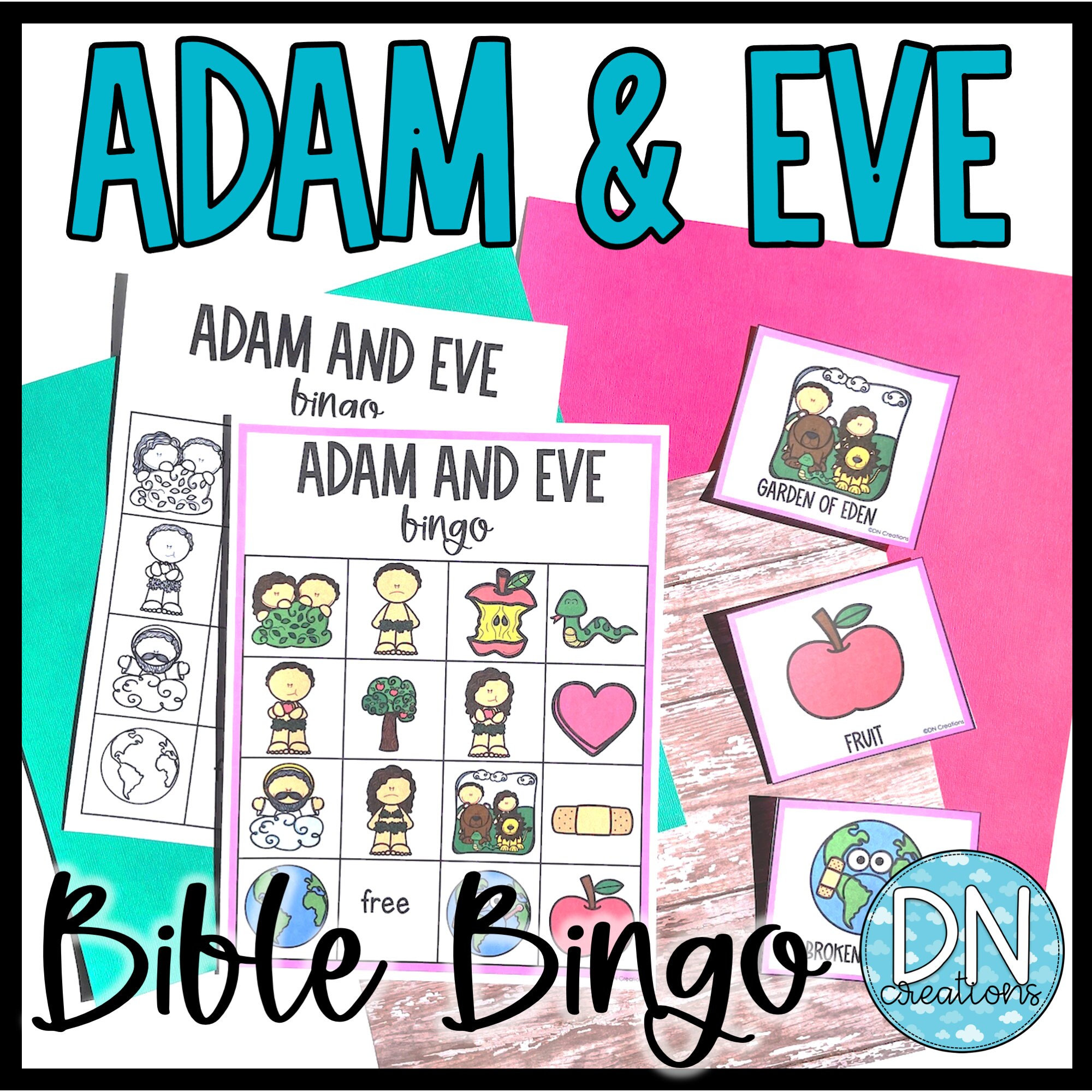 Adam and Eve Bible Bingo L Garden of Eden Adam and Eve Bible Story L