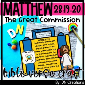 L&#39;artisanat biblique pour mission majeure l Artisanat pour mission spéciale l Leçon biblique Faites des disciples | Matthieu 28 Leçon de l&#39;école du dimanche