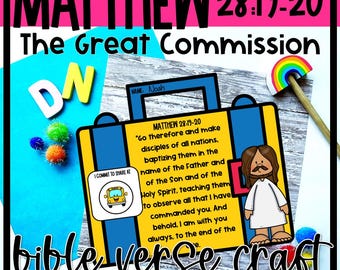 The Great Commission Bible Craft l Great Commission Craft l Go Make Disciples Bible Lesson | Matthew 28 Sunday School Lesson