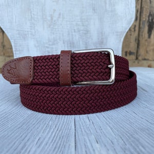 Elastic braided rubber belt