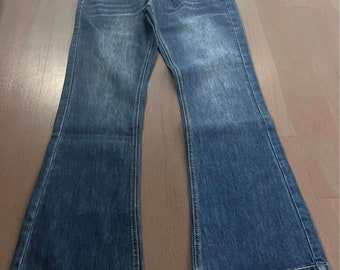 Women's bootcut jeans.