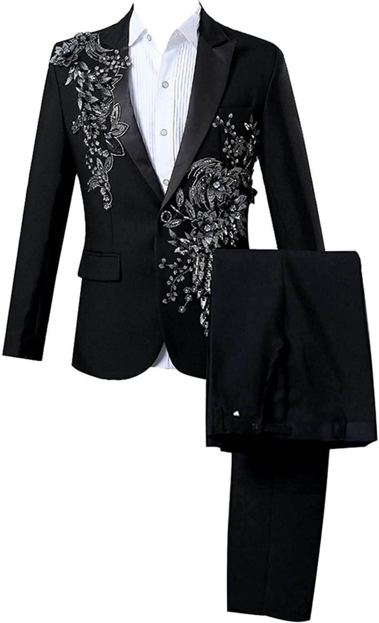 Men's Royal Blue 3 Piece Fashion Formal Suit Slim Fit One Button Prom  Dinner Wear Suit 