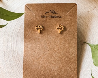 Mushroom Stud Earrings