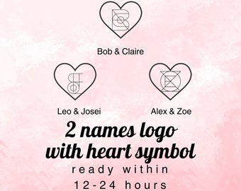 Custom Name Logo Tattoo, Couple Tattoo Infinity Love Crown Symbol, Monogram Digital Download, Minimalist Logo, Initial Letter Logo TikTok