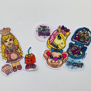 Cherry Merry Muffin & Polly Pocket Pet Parade Inspired Large Vinyl Stickers