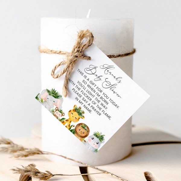 Candle Favor Tags Etsy