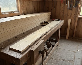 Wooden Shelves 30cm-150cm Recycled Timber Chunky Shelving with brackets optional