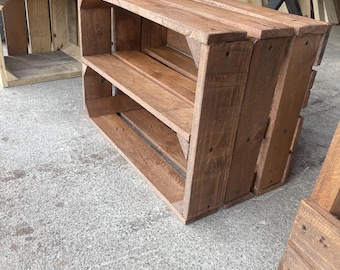 Rustic Storage Crates made from reclaimed wood in choice of colours