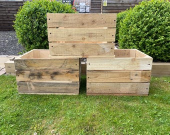 Bespoke Wooden Crate  Rustic Boxes UK Recycled Timber Crates x 1