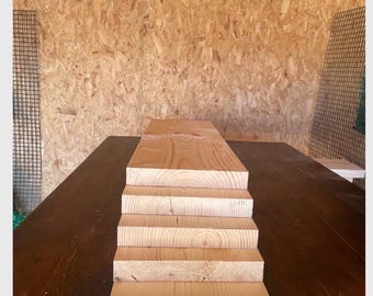 Wooden Shelves 110cm 26.5cm wide   Recycled Timber Chunky Shelving
