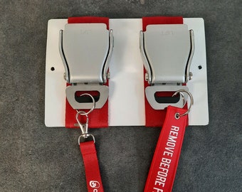 Key board airplane original belts airline Airbus BOEING 2-piece key board decoration red