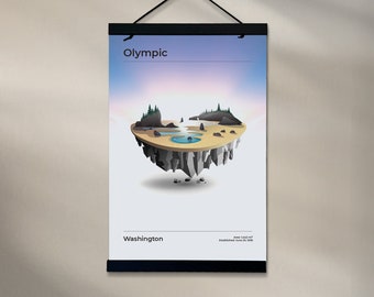 Olympic National Park Tiny Island 11"x17" Poster