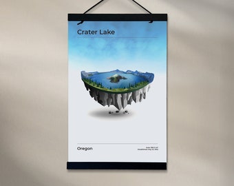 Crater Lake National Park Tiny Island 11"x17" Poster
