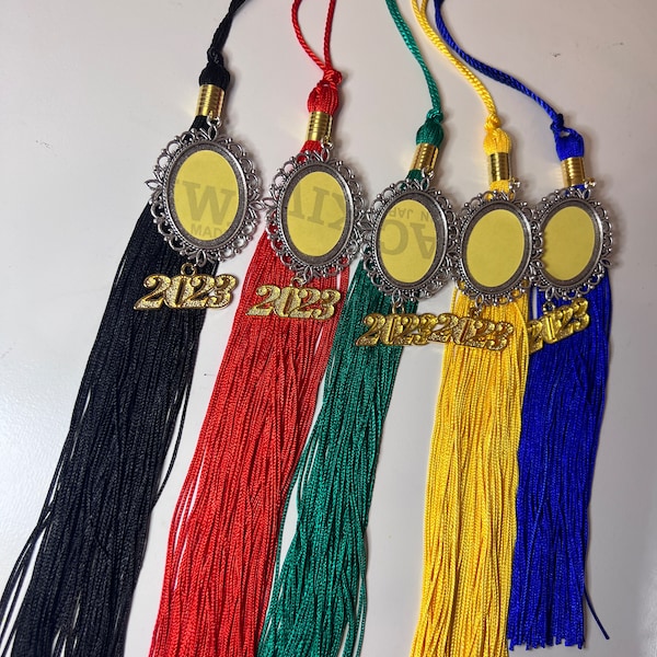 Graduation tassel and double sided sublimation charm