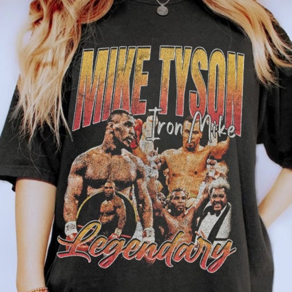 Vintage Style Mike Tyson, Bootleg T-Shirt, Sport Boxing Rap Tee hop RnB Shirt, Mike Tyson Merch  Shirt, Bootleg