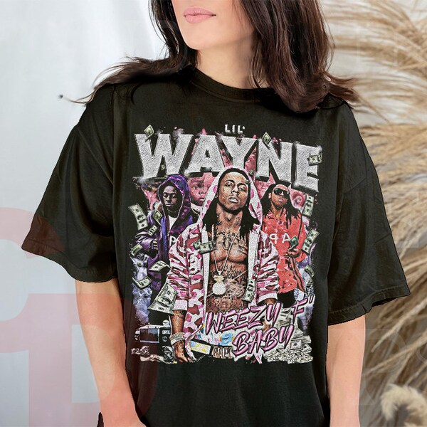 Lil Wayne  Shirt, Hip hop RnB Rap Unisex Homage Tee, Lil Wayne Rap Shirt, Retro 90's T-Shirt For Men