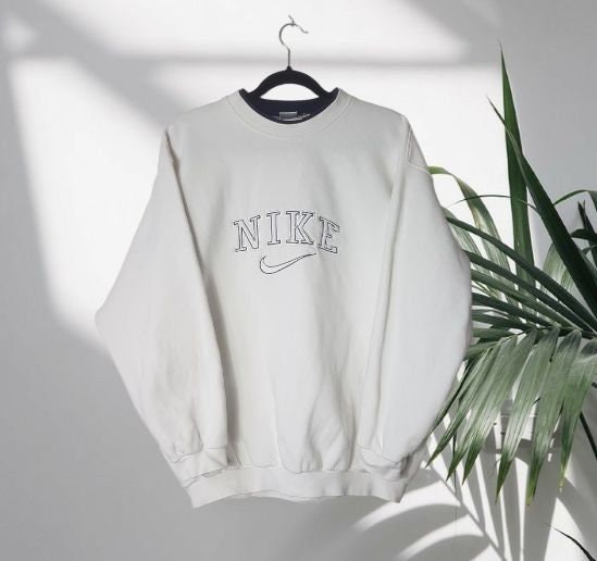 Nike Cream Crewneck - Etsy UK