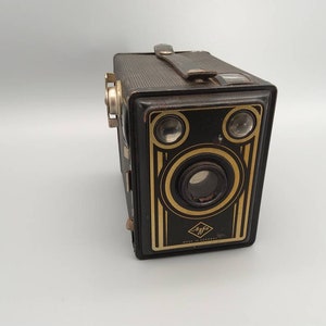 Agfa box camera with gold trim, made in Germany