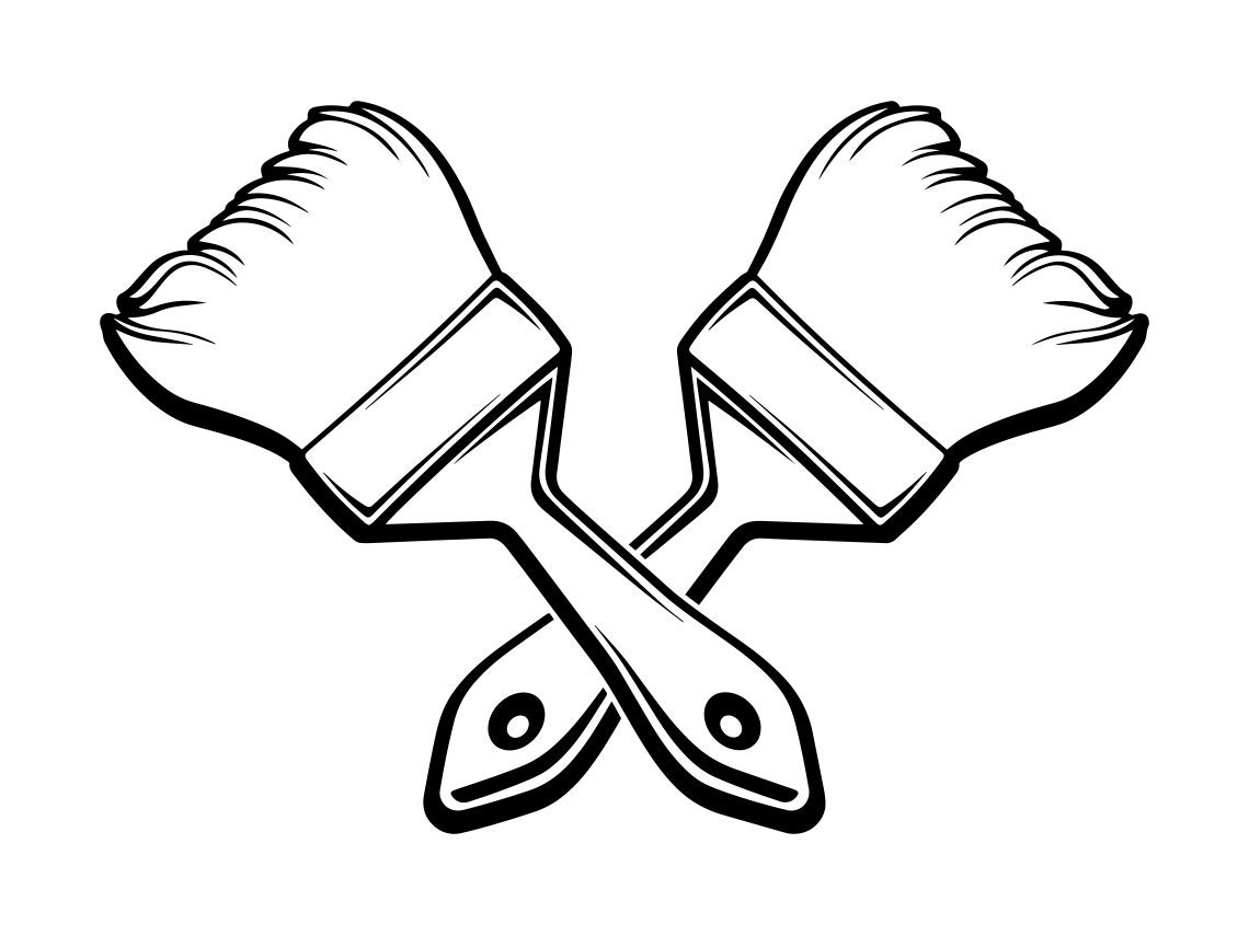 Paint Brush Logo 4 SVG, Paint Brush SVG, Brush Svg, Painting SVG, Brush