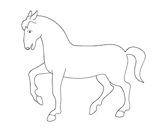 Horse Outline #2 SVG, Horse Svg, Horse Clipart, Horse Files for Cricut, Horse Cut Files For Silhouette, Png, Dxf