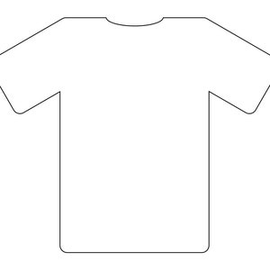 T-shirt Outline #2 SVG, Shirt SVG, T-shirt Clipart, Shirt Clipart, T-shirt Files for Cricut, T-shirt Cut Files For Silhouette, Png, Dxf,