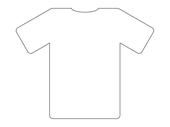 T-shirt Outline 2 SVG, Shirt SVG, T-shirt Clipart, Shirt Clipart