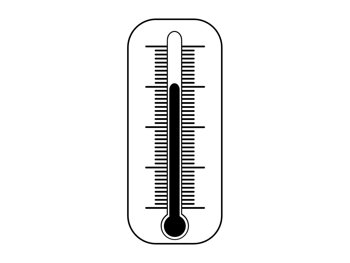 Thermometer For Measuring The Temperature Of The Air Outside Or Indoors.  Royalty Free SVG, Cliparts, Vectors, and Stock Illustration. Image  128685580.
