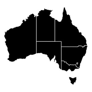 Australien SVG, Australien Karte Svg, Australien Clipart, Australien Dateien für Cricut, Australien Cut Dateien für Silhouette, Png, Dxf