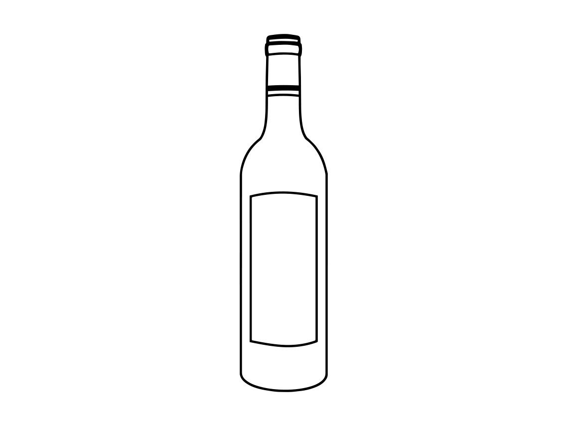 Wine Bottle Outline 2 SVG, Alcohol Bottle SVG, Wine Bottle Clipart