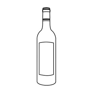 Zarys butelki wina #2 SVG, Butelka alkoholu SVG, Clipart butelki wina, Pliki butelki wina dla Cricut, Pliki do cięcia dla sylwetki, Png, DXF