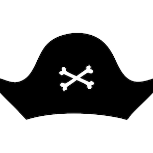 Pirate Hat SVG, Pirate Svg, Pirate Hat Clipart, Pirate Hat Files for Cricut, Pirate Hat Cut Files For Silhouette, Png, Dxf
