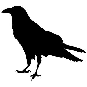 Raven Silhouette #2 SVG, Crow SVG, Raven SVG, Raven Clipart, Raven Files for Cricut, Raven Cut Files For Silhouette, Raven Dxf, Png, Eps