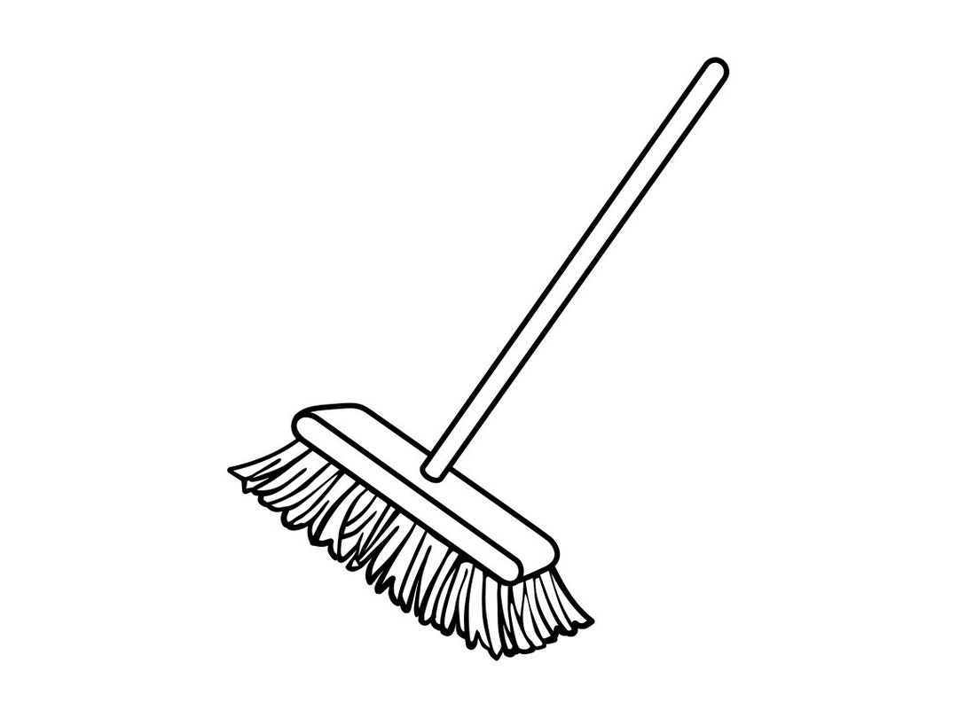 Broom SVG, Broom Outline, Cleaning SVG, Broom Clipart, Broom Files for