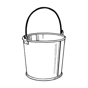 Bucket Outline SVG, Bucket Svg, Cleaning Svg, Bucket Clipart, Bucket Files for Cricut, Bucket Cut Files For Silhouette, Png, Dxf