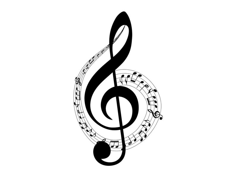 Music Logo 4 SVG, Musical Note SVG, Music Note SVG, Musical Note Clipart, Music Files for Cricut, Cut Files For Silhouette, Dxf, Png, Eps image 1