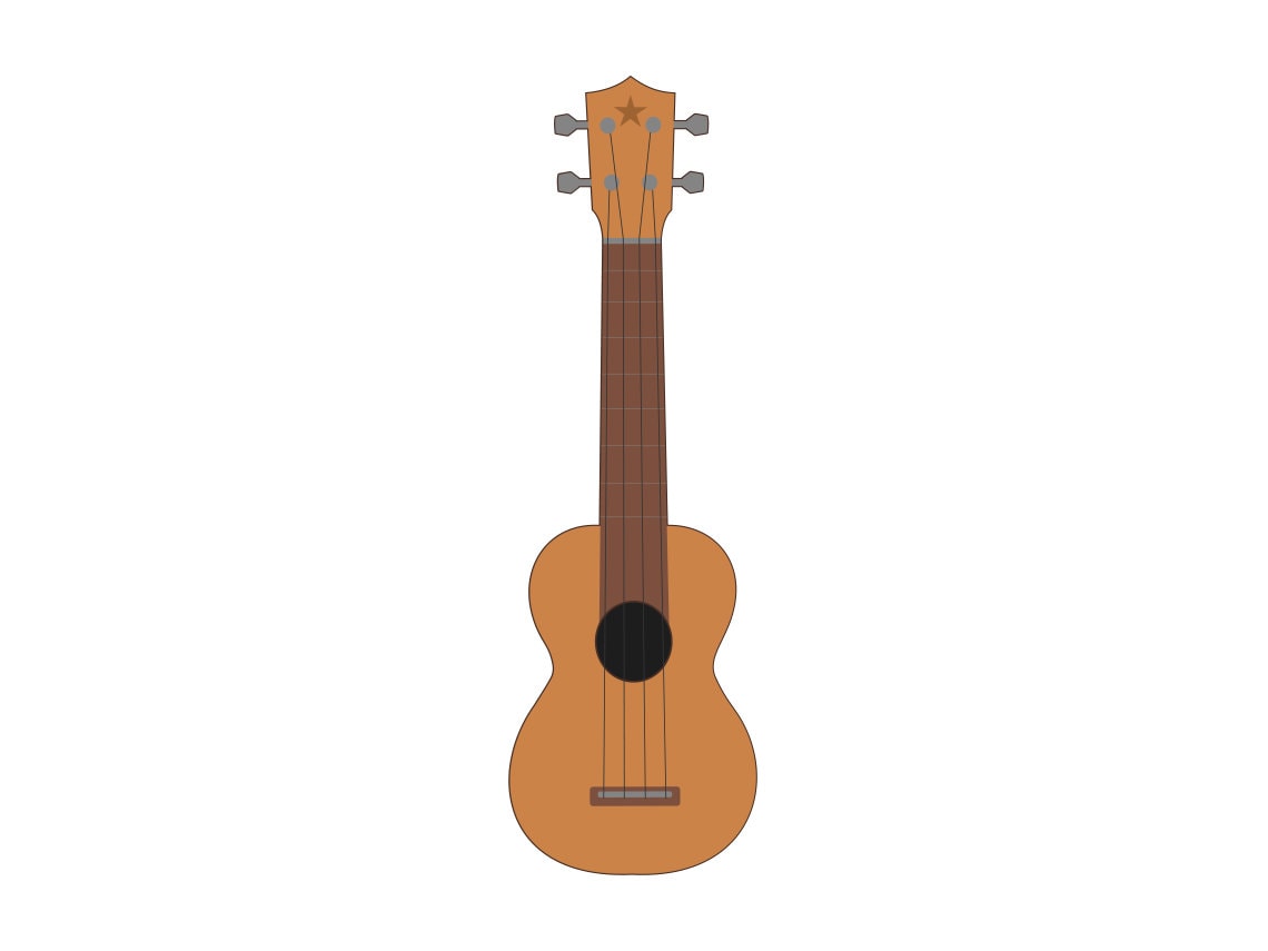 Ukulele SVG, Ukulele Clipart, Ukulele Cut Files for Silhouette, Ukulele