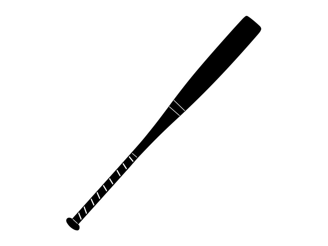Bate de béisbol # 2 SVG, SVG de béisbol, Clipart de bate de béisbol, Archivos de bate de béisbol para Cricut, Archivos de corte de bate de béisbol para silueta, Dxf, Png, Eps