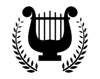 Lyre SVG, Lyre Clipart, Lyre Files for Cricut, Lyre Cut Files For Silhouette, Png, Dxf
