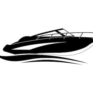 Speed Boat SVG #2, Yacht Svg, Motor Boat Svg, Speed Boat Clipart, Speed Boat Files for Cricut, Cut Files For Silhouette, Png, Dxf,