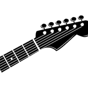 Guitar Head SVG, Guitar Svg, Guitar Clipart, Guitar Files for Cricut, Guitar Cut Files For Silhouette, Png, Dxf