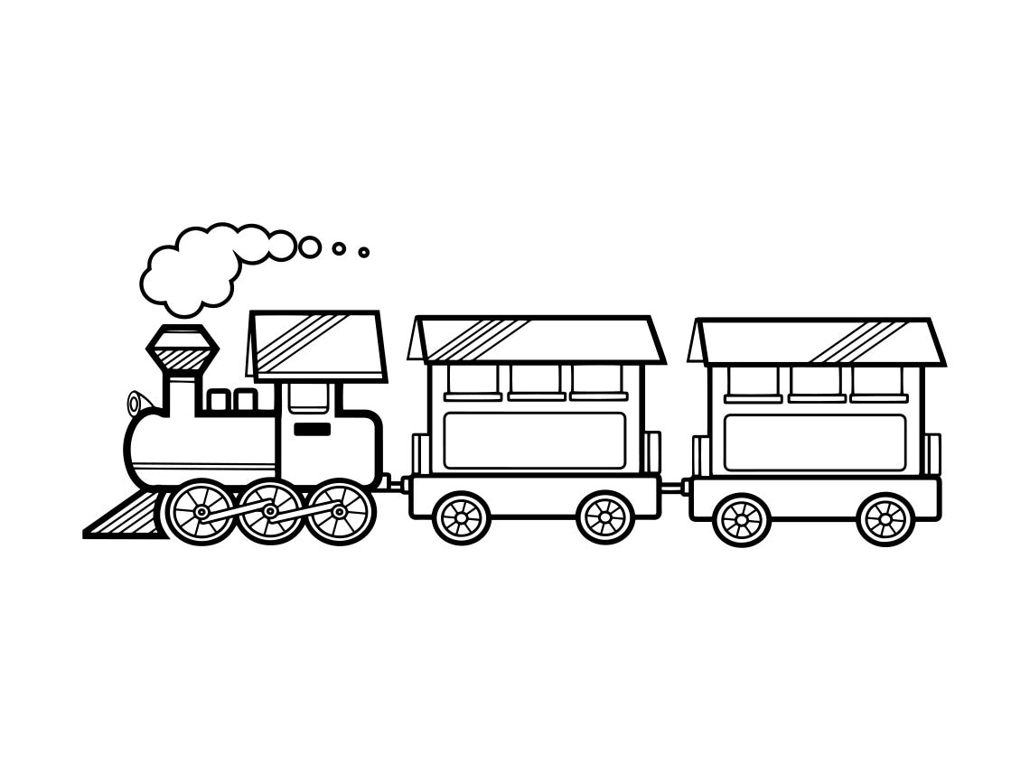 Choo Choo Train Outline Svg, Train Svg, Choo Choo Train Clipart, Choo ...