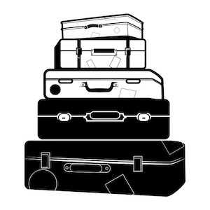 Suitcase Logo SVG, Suitcase Svg, Luggage Svg, Suitcase Clipart, Suitcase Files for Cricut, Suitcase Cut Files For Silhouette, Dxf, Png, Eps,
