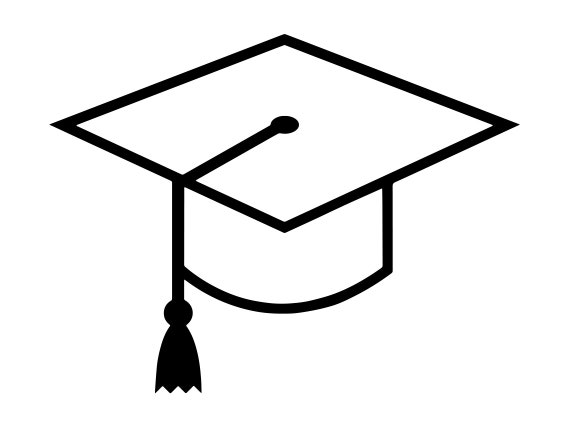 White grad clearance cap