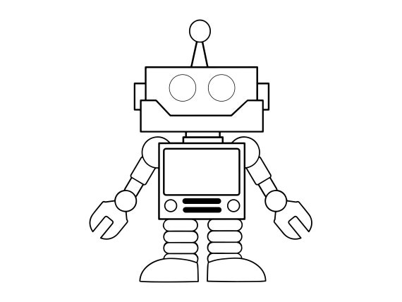 Roboter Umriss 2 SVG Roboter SVG Alien SVG Roboter - Etsy.de