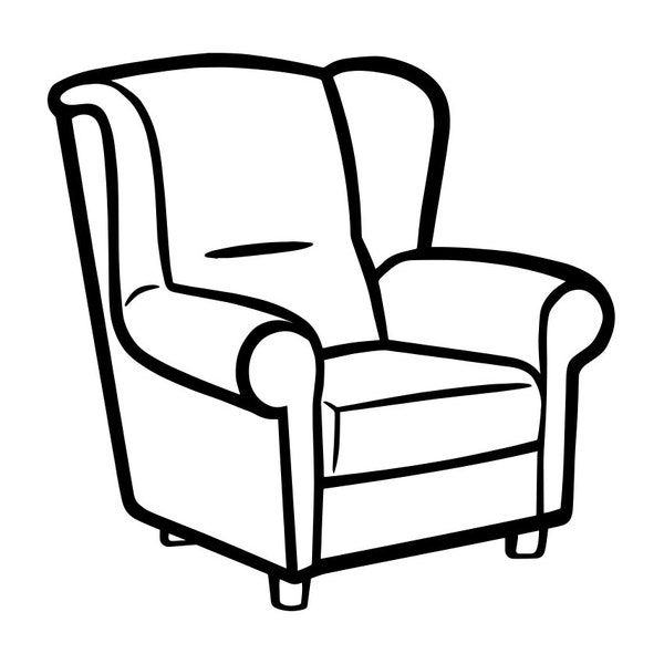 Armchair Outline SVG, Armchair Svg, Armchair Clipart, Armchair Files for Cricut, Armchair Cut Files For Silhouette, Png, Dxf